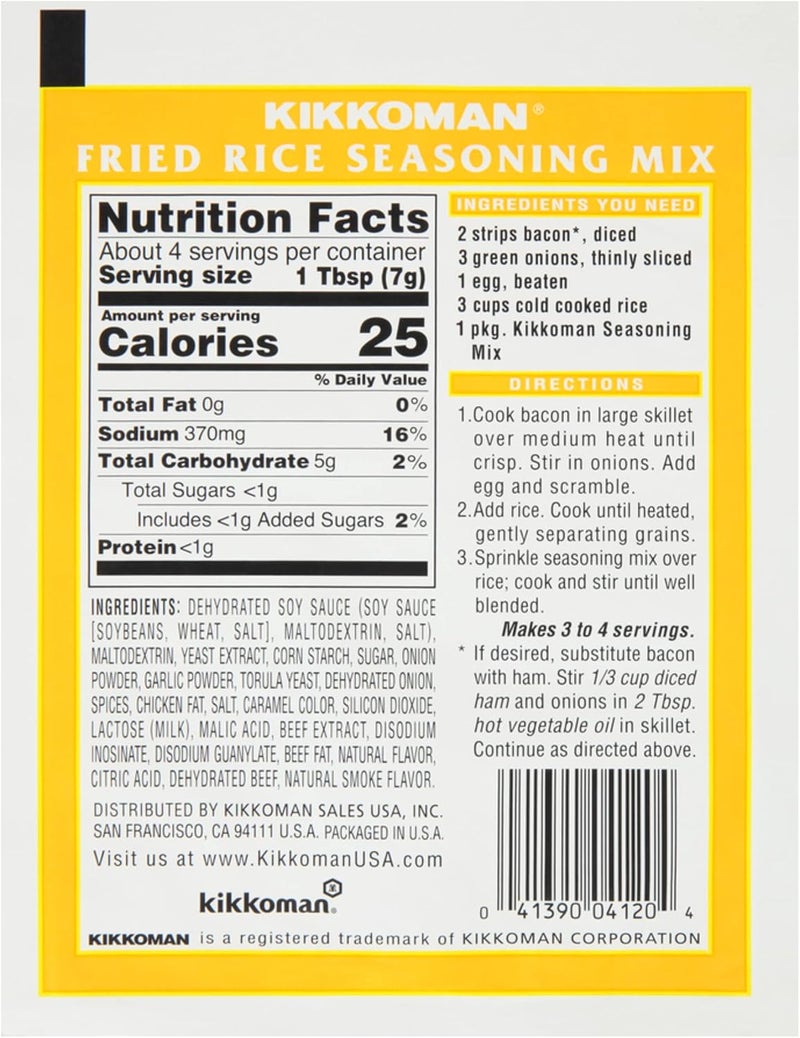 Kikkoman Fried Rice Seasoning Mix - 10 Pack of 1 Ounce Each, No Preservatives Added - Image 2
